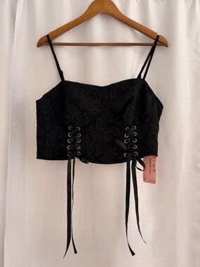 NWT SHEIN Black Crop Top